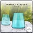 thumbnail image 2 of Artland Soho Optic 14.5 fl oz Retro Blue Vintage Double Old Fashioned Glasses, Set of 4, 2 of 7