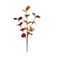 thumbnail image 2 of Racsoh Artificial Eucalyptus Branch, Faux Fall Greenery 3 Prong Stems, Realistic Looking Plastic Foliage, for Thanksgiving Vase Flower Arrangement Home Decor (Red), 2 of 7