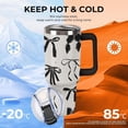 thumbnail image 4 of Large Capacity Car Cup 40 Oz Cute Black Bow Knots Stainless Steel Travel Tumbler Coffee Mug Insulated Bottles Tumbler with Lid And Straw Leak-Proof, 4 of 6