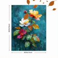 thumbnail image 3 of Autumn Three Flower Canvas Wall Art, Fall Leaf Oil Painting, Seasonal Home Wall Decor, 3 of 8