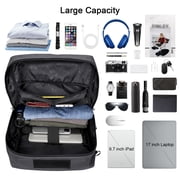 WITZMAN Large Nylon Travel Backpack for Men Carry on Duffle Bags Fit for 17 inch Laptop Luggage Backpack Airline Approved(B685 Silvery Grey)
