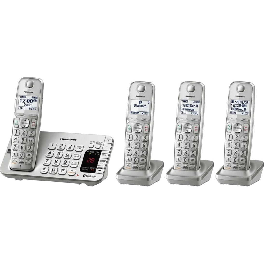 Panasonic Link2Cell KX-TGE474S DECT 6.0 1.90 GHz Cordless Phone