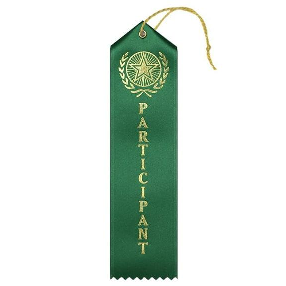 Ribbons Now Participant Award Ribbons (Green) 25 Count Value Pack