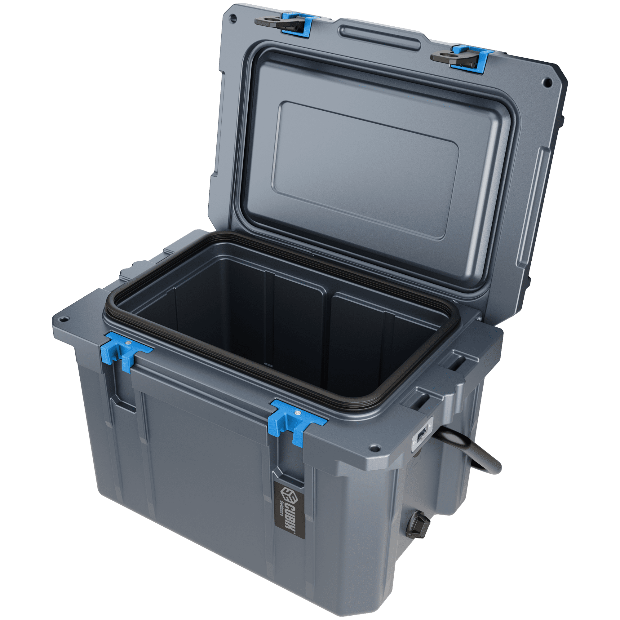 Cubix Outdoors 20 QT QuadraX Portable Insulated Hard Cooler - Fits 14 Cans - Granite Gray