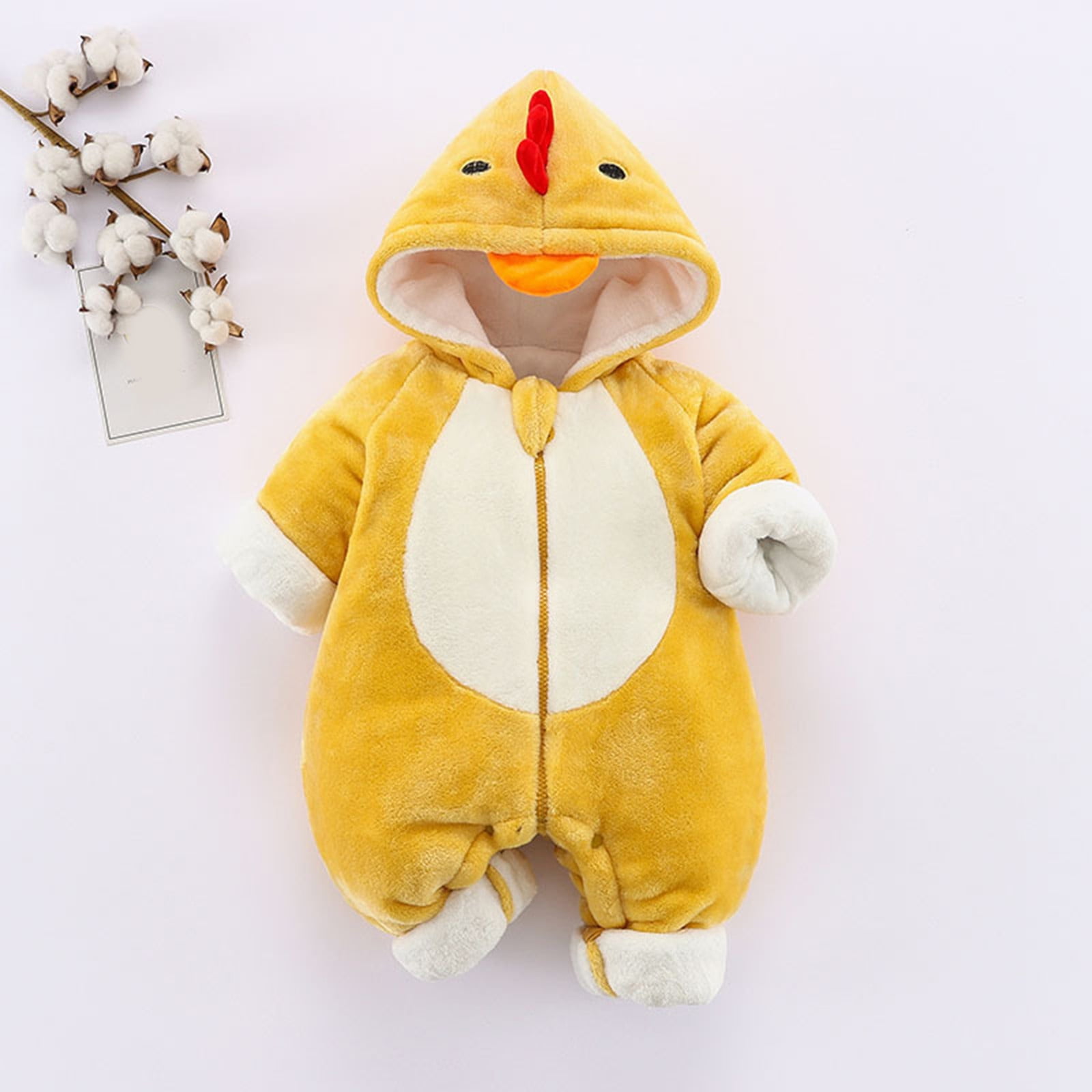 CAIVO Baby Clothes Boy Girl Thick Snowsuit Winter Warm Chick Coats Hooded O-Neck Romper Jumpsuit Trendy Toddler Child Daily Wear