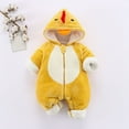 thumbnail image 3 of Gaexia Baby Bodysuit Decorating Kit Baby Clothes Boy Girl Thick Snowsuit Winter Warm Chick Coats Hooded Romper Jumpsuit Yellow, 12-18 Months, 3 of 3