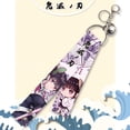 thumbnail image 1 of Anime Keychain Set - Kimetsu no Yaiba Ribbon Keychain with Wind bell, Pendant Hanging Ornament Gift Set, 1 of 5
