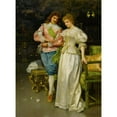 thumbnail image 2 of Federico Andreotti 14x18 Black Ornate Wood Framed Double Matted Museum Art Print Titled - Betrothed, 2 of 5