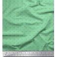 thumbnail image 3 of Soimoi Green Rayon Fabric Anchor Hook & Small Country Flag Printed Craft Fabric by the Yard 56 Inch Wide, 3 of 3
