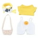 thumbnail image 2 of Ropa de muñeca de peluche suave, diadema, sombrero, traje de muñeca de peluche hecho a mano, para muñecas de niñas Pato, 2 of 4