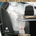thumbnail image 5 of IKABEVEM for Front Row Waterproof Car 2-Seat Covers For Nissan Frontier 2009-2024 PU Leather(2 Front Seats,Black&Grey), 5 of 5