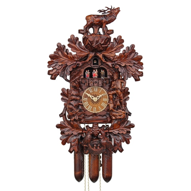 HerrZeit by Adolf Herr Cuckoo Clock - The Hunter In The Wild Forest handshingled