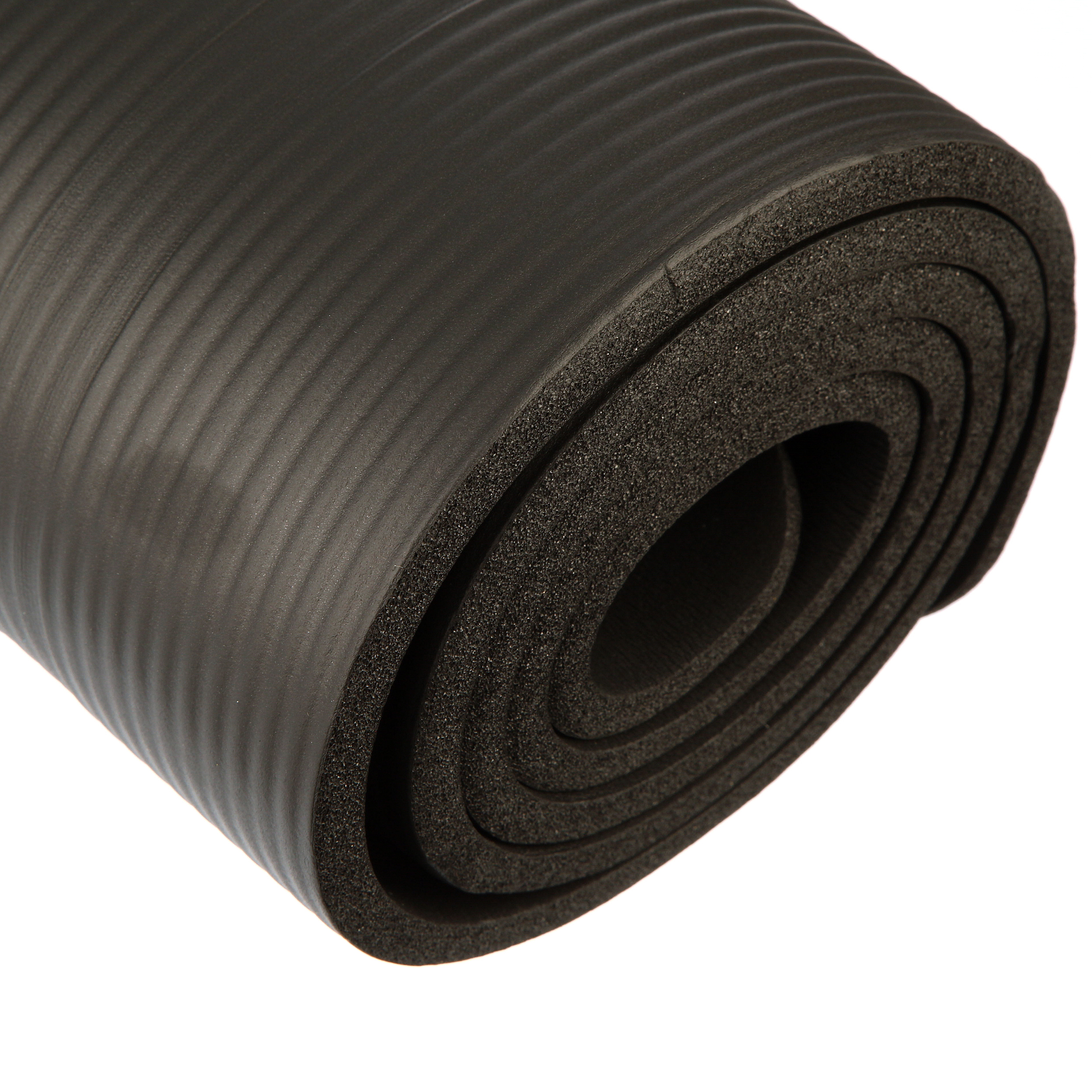 Tone Fitness NBR High Density Yoga Exercise Mat with Carry Strap, Black - image 5 of 5