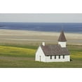 thumbnail image 2 of Morris, Arthur 24x17 White Modern Wood Framed Museum Art Print Titled - Iceland Isolated Christian church near the beach, 2 of 4