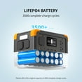 thumbnail image 4 of PECRON E500LFP 576Wh/600W Portable Power Station, UPS Function APP Control High Performance AC Outlet Portable Generator LiFePO4 Battery Generator For Home Emergency, Camping Travel,RV,off-Grid, 4 of 11