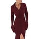 thumbnail image 1 of Vestido de suéter largo de manga larga con cuello vuelto liso ajustado para mujer a la moda Fridja  NMB2346, 1 of 8