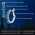 thumbnail image 2 of Gem Stone King 3.42 Cttw London Blue Topaz Hoop Earrings for Women | 925 Sterling Silver | Gemstone November Birthstone | Round 4MM and 3MM, 2 of 5