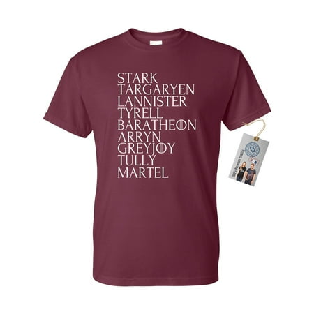 Game of Thrones Houses Shirt  Mens Womens Short Sleeve (Best Game Of Thrones Apparel)