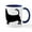 White/Navy Inside, variant on CafePress - Basset Hound Silhouette - 11 oz Ceramic Mug - Novelty Coffee Tea Cup