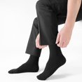 thumbnail image 3 of Mens Dress Socks 6 Pairs Combed Cotton Classic Solid & Patterned Crew Socks Soft Calf Socks, 3 of 6