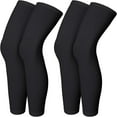 thumbnail image 1 of CNKOO 2 Paires de Manches de Compression pour Jambes Manches Longues Sport Cyclisme pour Hommes Femmes Course Basketball, 1 of 8