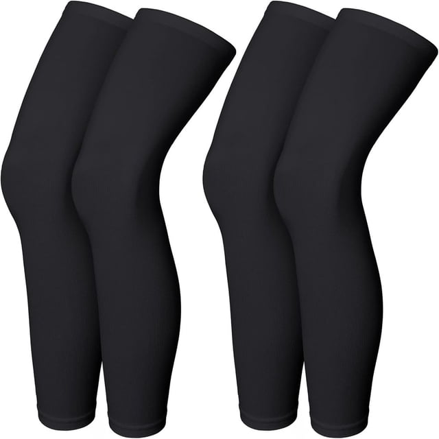 CNKOO 2 Paires de Manches de Compression pour Jambes Manches Longues Sport Cyclisme pour Hommes Femmes Course Basketball