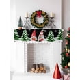 thumbnail image 5 of Black Christmas Mantel Scarf Fireplace Decorations for Living Room, Xmas Gnomes Tree Snowflake Winter Holiday Fireplace Mantel Scarf Cover Runner for Halloween/Thanksgiving/Christmas Decor 60"x17", 5 of 6