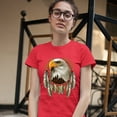 thumbnail image 3 of Tee Hunt Bald Eagle Dreamcatcher T-Shirt Indigenous Native American Heritage Women's T-Shirt Tee, Red, XX-Large, 3 of 5