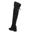 thumbnail image 3 of New Women Indulge Bella-I Faux Suede Over The Knee Hind Lace Up Block Heel Boot, 3 of 7