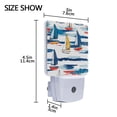 thumbnail image 4 of Yayeee LED Plug in Night Light for The Home with Auto Dusk to Dawn Light Sensors, 2 Pack, Dark Blue Hand Drawn Sailboats, 4 of 6