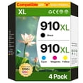 thumbnail image 1 of Cartuchos de tinta Wiseta 910XL en negro y color para impresoras HP, 1 of 6