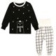 thumbnail image 1 of Pijamas Para Niños Pequeños, Niños Recién Nacidos, Bebé, Niño, Niña, Estampado De Conejo, Tops, Pantalones, Conjuntos De Pijama De 2 Piezas, Conjunto Negro Odeerbi LM103-3314, 1 of 6