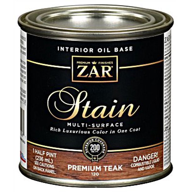 UGL 120 Zar Premium Teak Interior Wood Stain Oil Based 1/2 Pint