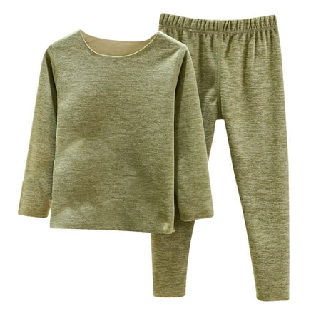 

APEXFWDT Baby Toddler Thermal Underwear - 2 Piece Long Sleeve Top and Long Johns Girls Thermal Underwear Set Long John Soft Breathable Base Layer