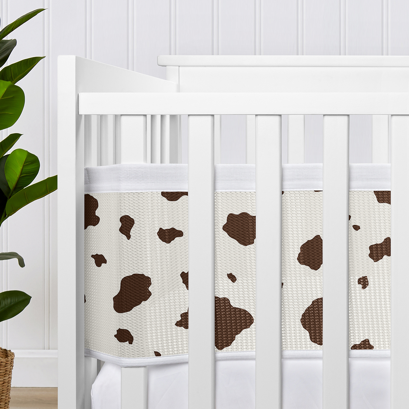 Sweet Jojo Designs + BreathableBaby Wild West Cowboy Off White Brown Breathable Mesh Crib Liner Pad