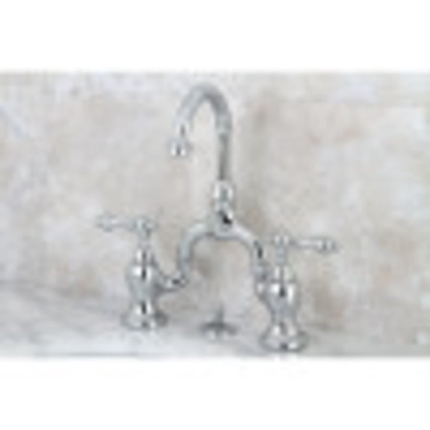 Kingston Brass KS7991AL English Country Standard Mount Bathroom Bridge Faucet, Polished Chrome