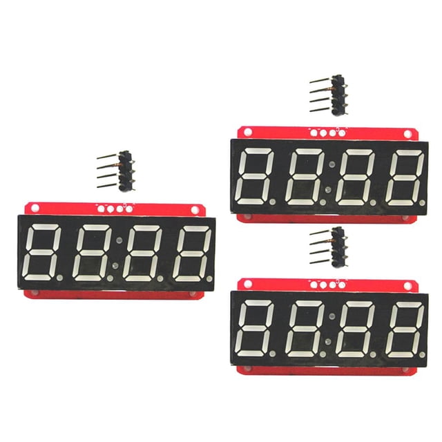 3 Unids 4 Dígitos LED Rojo Display Control Módulo 8 Tubo Digital para , 5.03 x 2.68 x 1.2cm
