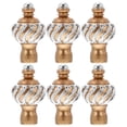 thumbnail image 1 of WHAMVOX 6pcs Curtain Rod Finial for Curtain Pole Finial Tips Golden PP Decorative Functionality Bedroom Window Decor, 1 of 7