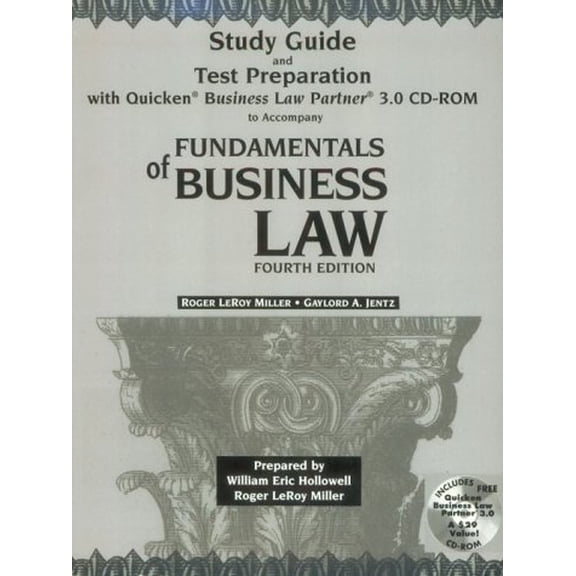 Pre-Owned Study Guide with Quicken Business Law Partner 2.0 CD-ROM, 9780324001471, 0324001479, Paperback, 4th edition