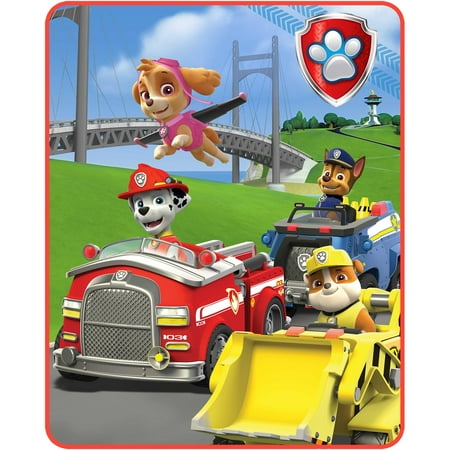 Paw Patrol "Pups In Motion" Silk Touch Throw