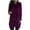 Purple, variant on Hrsba Womens Long Sleeve Round Neck Solid Color Velour Top with Pockets Long Length Womens Winter Loose Sweatshirt Pocket Tops Casual Daily Wear for Winter Fall