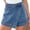 Dark Blue, variant on Women High Waisted Wrap Denim Shorts Casual Y2k Denim Cargo Jeasn Skort Cross Over Waist Asymmetrical Mini Shorts Casual Summer Jean Shorts Trendy Denim Clothes Black L
