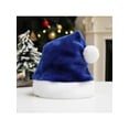 thumbnail image 5 of Soft Velvet Santa Hat Comfortable Hat Traditional Multi Color Plush Christmas Santa Hat for Adult Kids New Year Gifts, 5 of 11