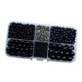 thumbnail image 3 of 600 cuentas para manualidades, suministros para abalorios, hechas a mano, brillantes, multifuncionales y sueltas para Negro, 3 of 9
