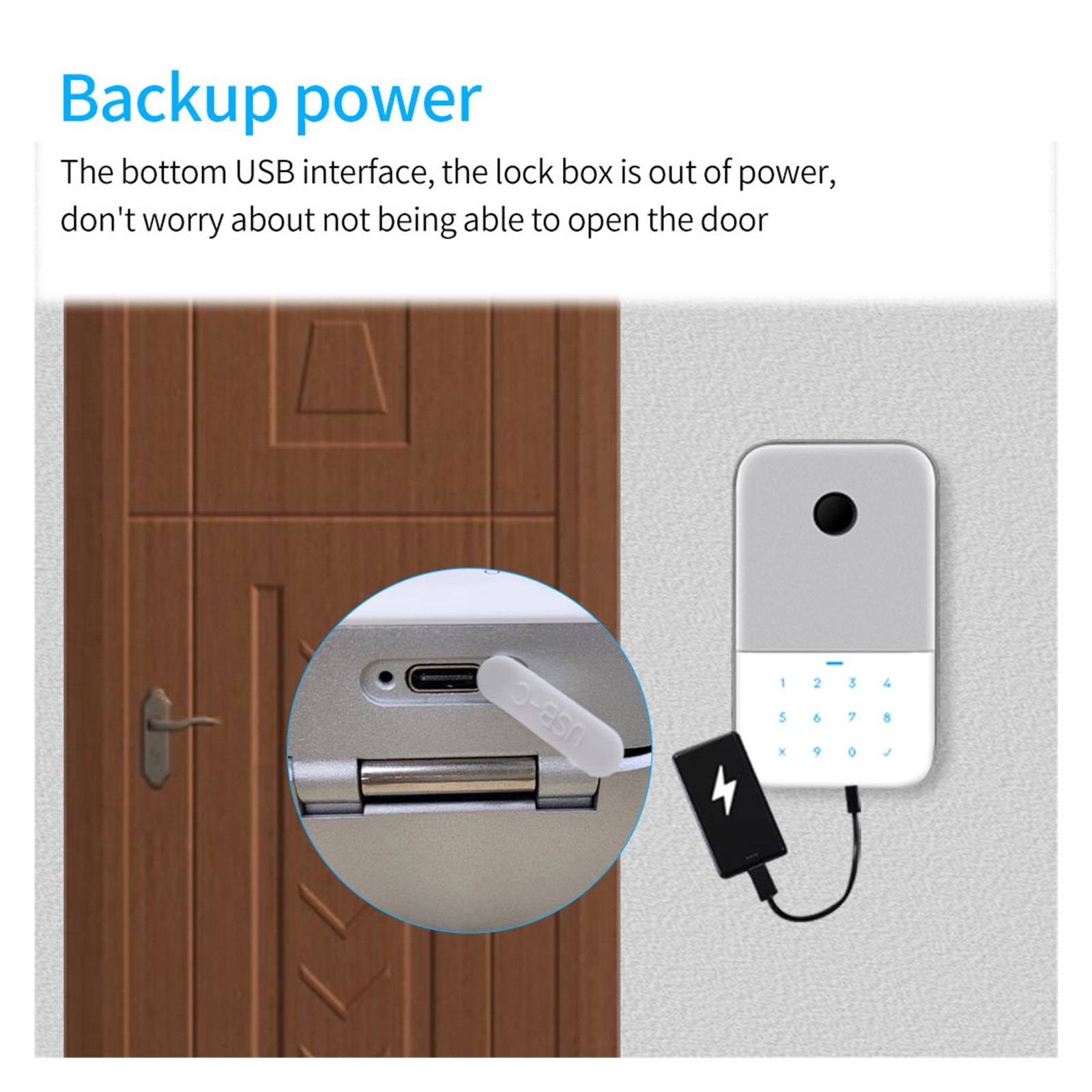 Waterproof TTLOCK App Remote Access Finrprint Digital Key Box Wall Mount Security Stora Lockbox Anti-theft Box ,Upgraded Security Combination Lock