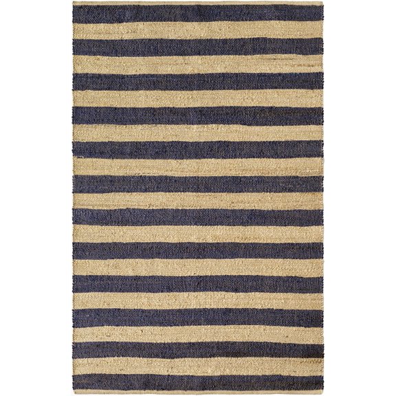 Livabliss Jute Rugs for Living Room, 9x12 Atina Cottage Navy Rug, Bedroom Dining Room Home Decor Stain Resistant Carpet (9' x 12')