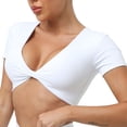 thumbnail image 2 of WBQ Sexy V-neck wrinkle sports fitness yoga top S-XXL, 2 of 6