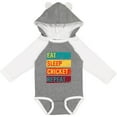 thumbnail image 3 of Inktastic Cricket Sports Eat Sleep Cricket Repeat Boys or Girls Long Sleeve Baby Bodysuit, 3 of 5