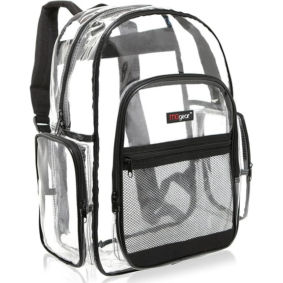 MGgear Clear Transparent PVC Multi-Purpose Backpack, Unisex