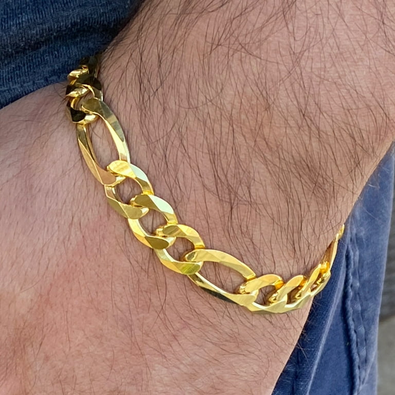 8inch x store 10mm Yellow Figaro Bracelet